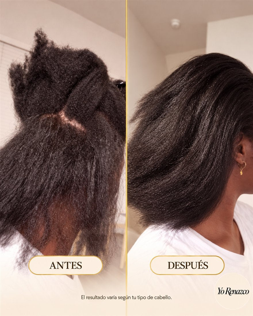Cabello muy rizado y denso