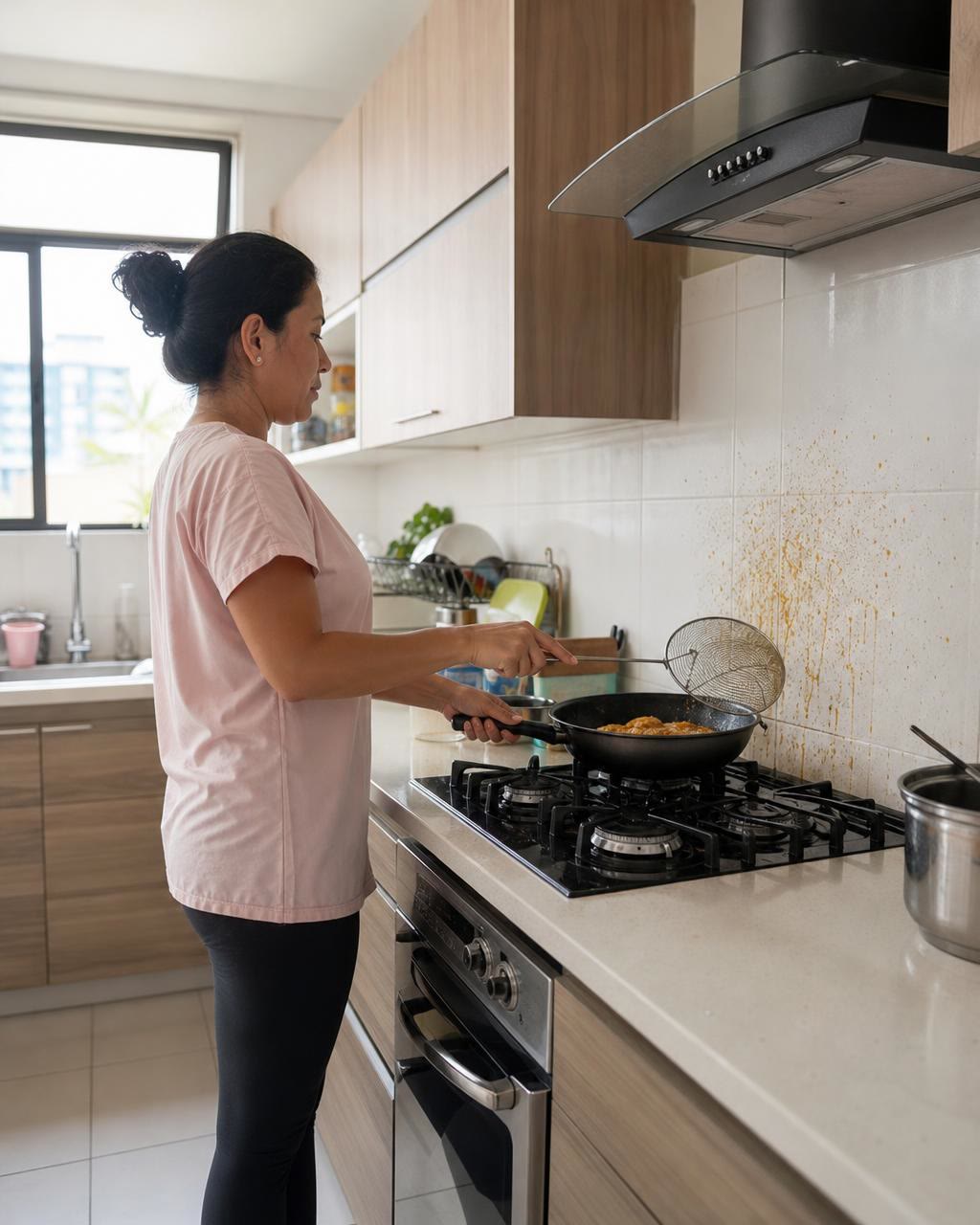 ¿El aceite salta a la pared cada vez que fríes?