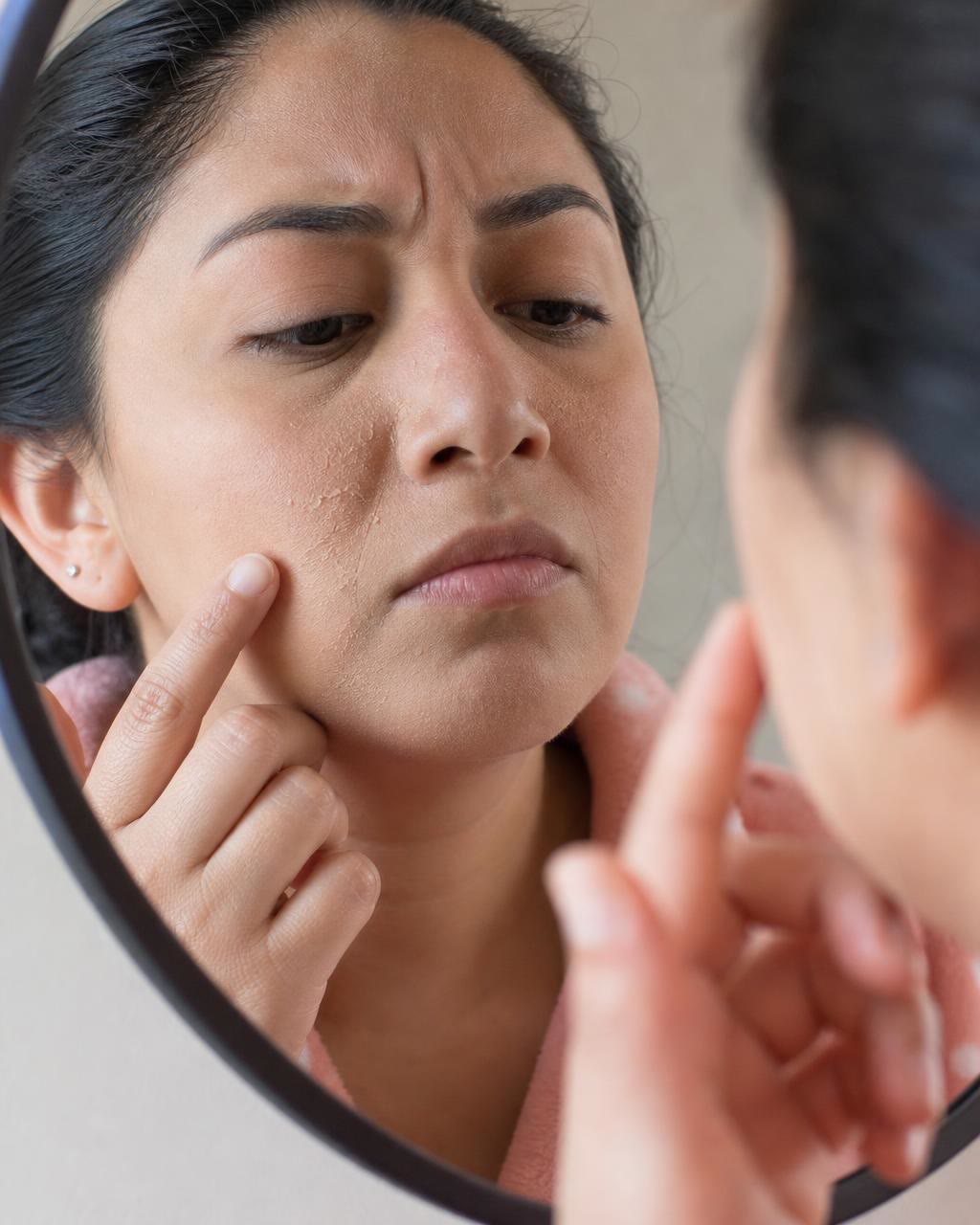 ¿El maquillaje se pega en las zonas resecas?