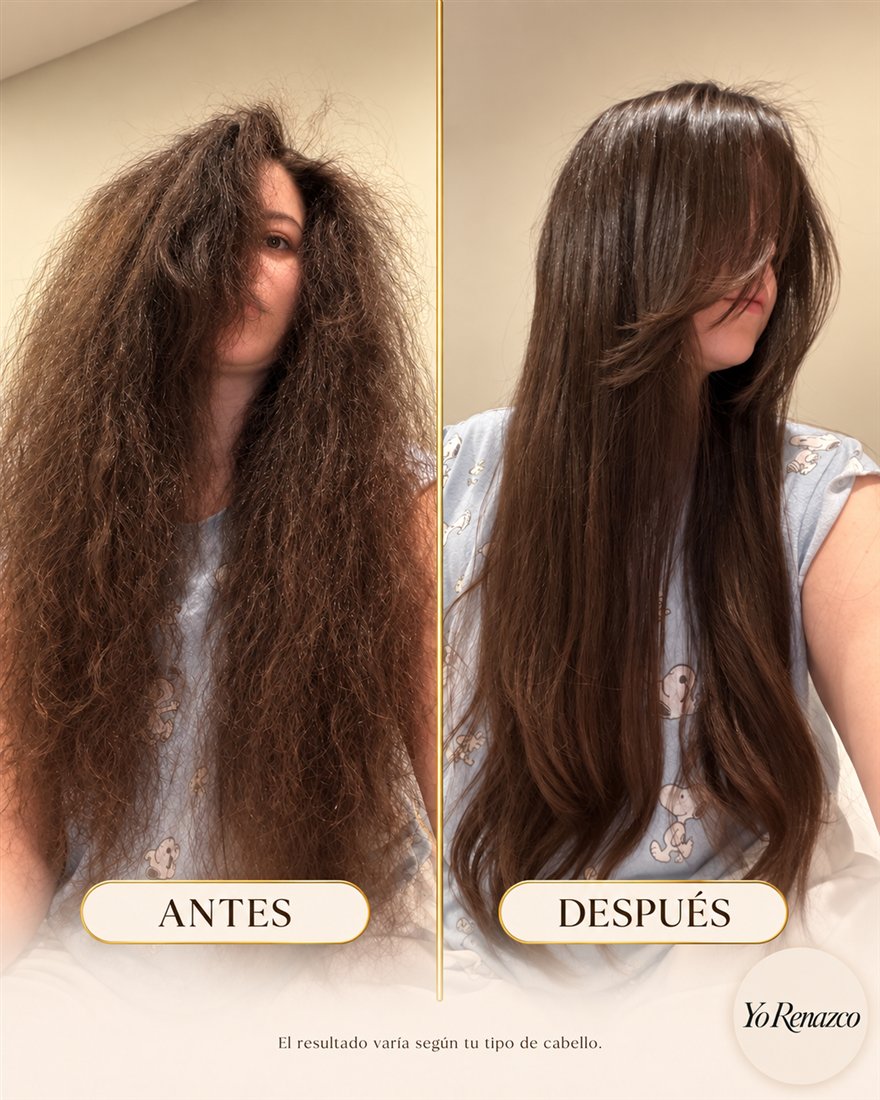 Cabello largo con frizz