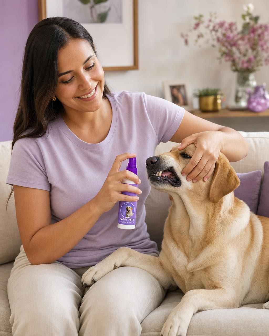 Happy Pets — Spray de cuidado bucal para perros y gatos (60 ml)