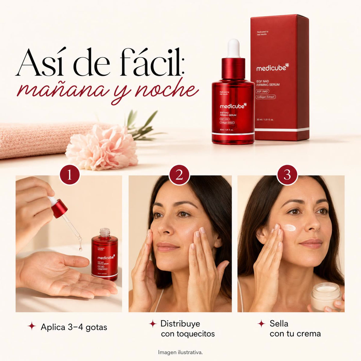 Sérum Reafirmante EGF NAD — Firmeza y luminosidad, skincare coreano (30 ml)