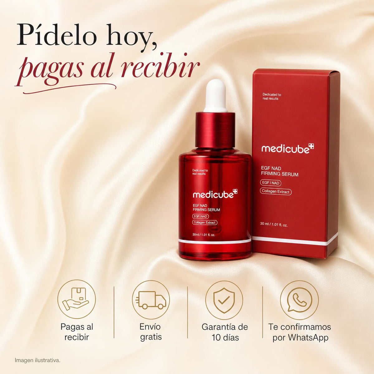 Sérum Reafirmante EGF NAD — Firmeza y luminosidad, skincare coreano (30 ml)