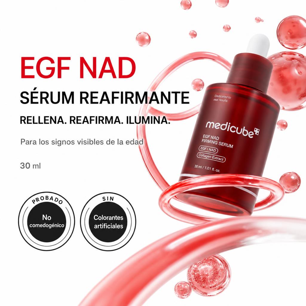Sérum Reafirmante EGF NAD — Firmeza y luminosidad, skincare coreano (30 ml)