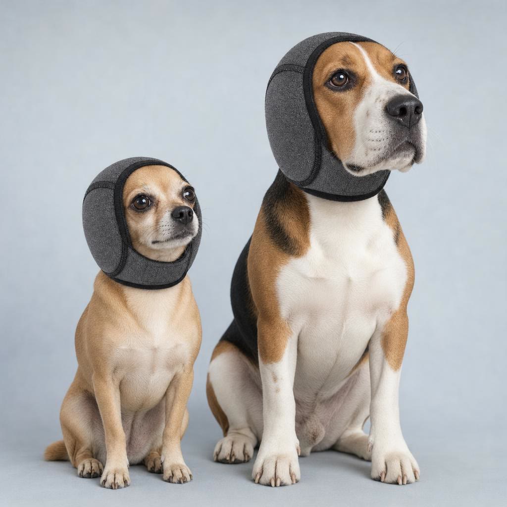 Orejeras antirruido para perros y gatos — Calma en truenos y fuegos artificiales