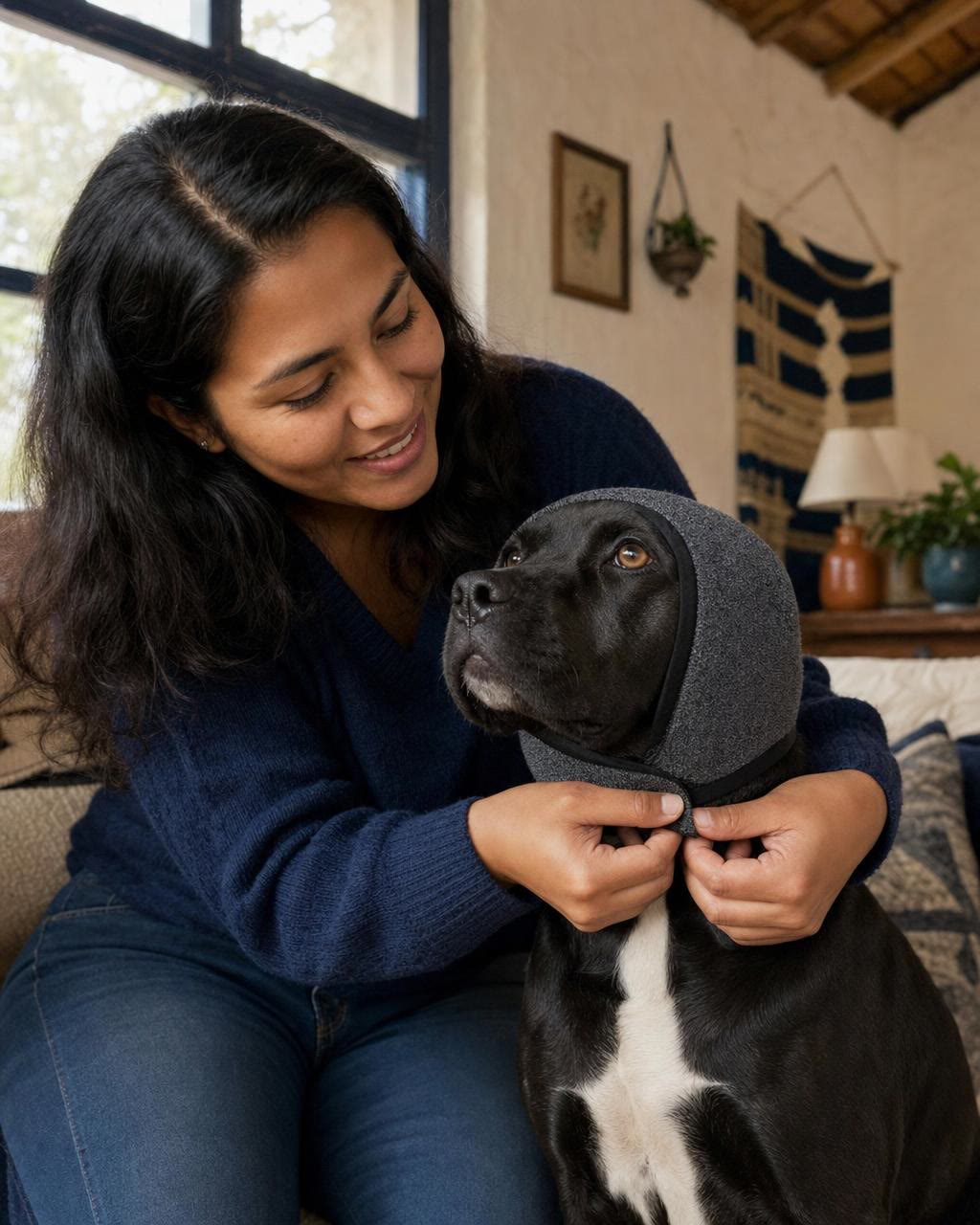 Orejeras antirruido para perros y gatos — Calma en truenos y fuegos artificiales